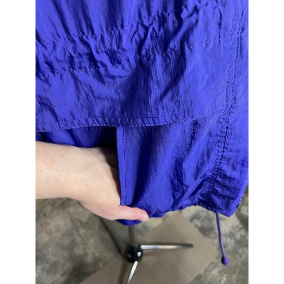 cobblestone jacket windbreaker green purple 1980s snap front double collar - Picture 8 of 15